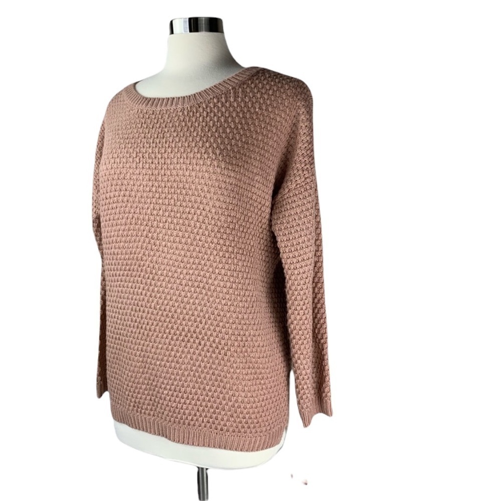 Forever 21 Pink Beige Cable Knit Sweater Size Medium New Soft Warm Comfy SALE
